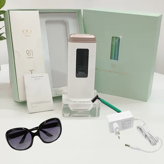 Портативная IPL-эпиляция с точкой замерзания для домашнего использования.